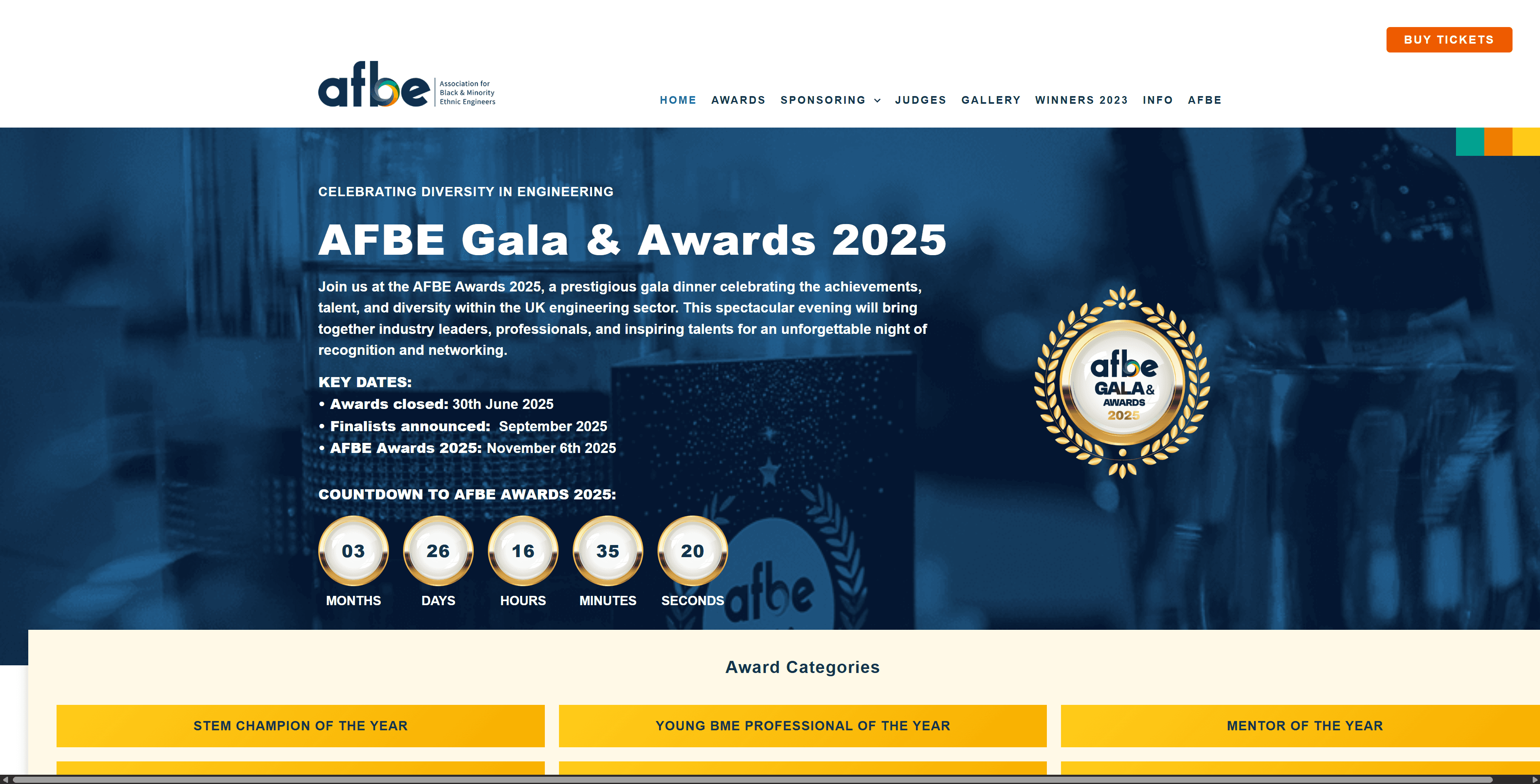 Projectbeeld van AFBE Awards