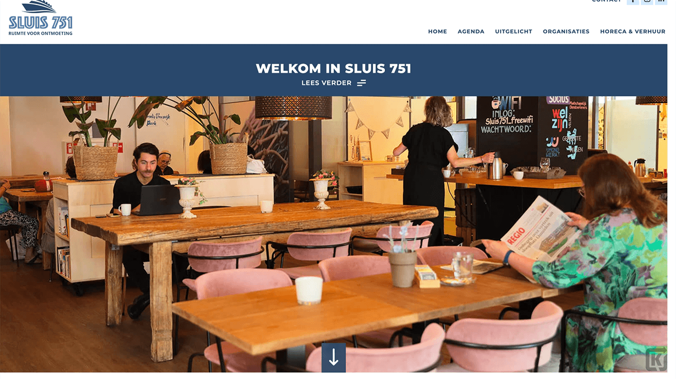 Projectbeeld van Sluis751 Website